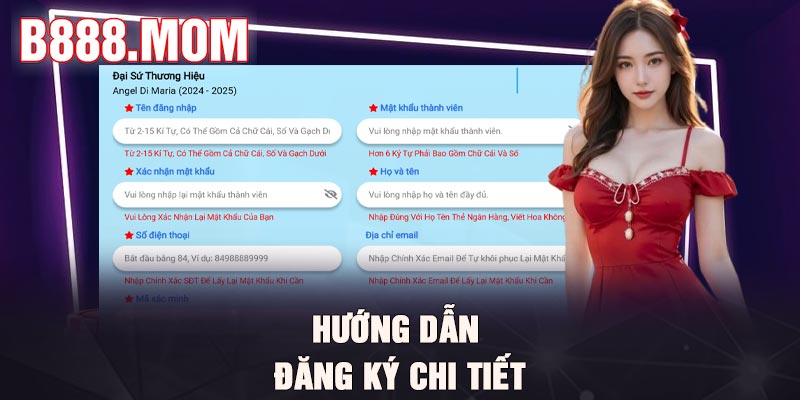 Đăng ký B888 - Chi tiết cách thực hiện trên website và app